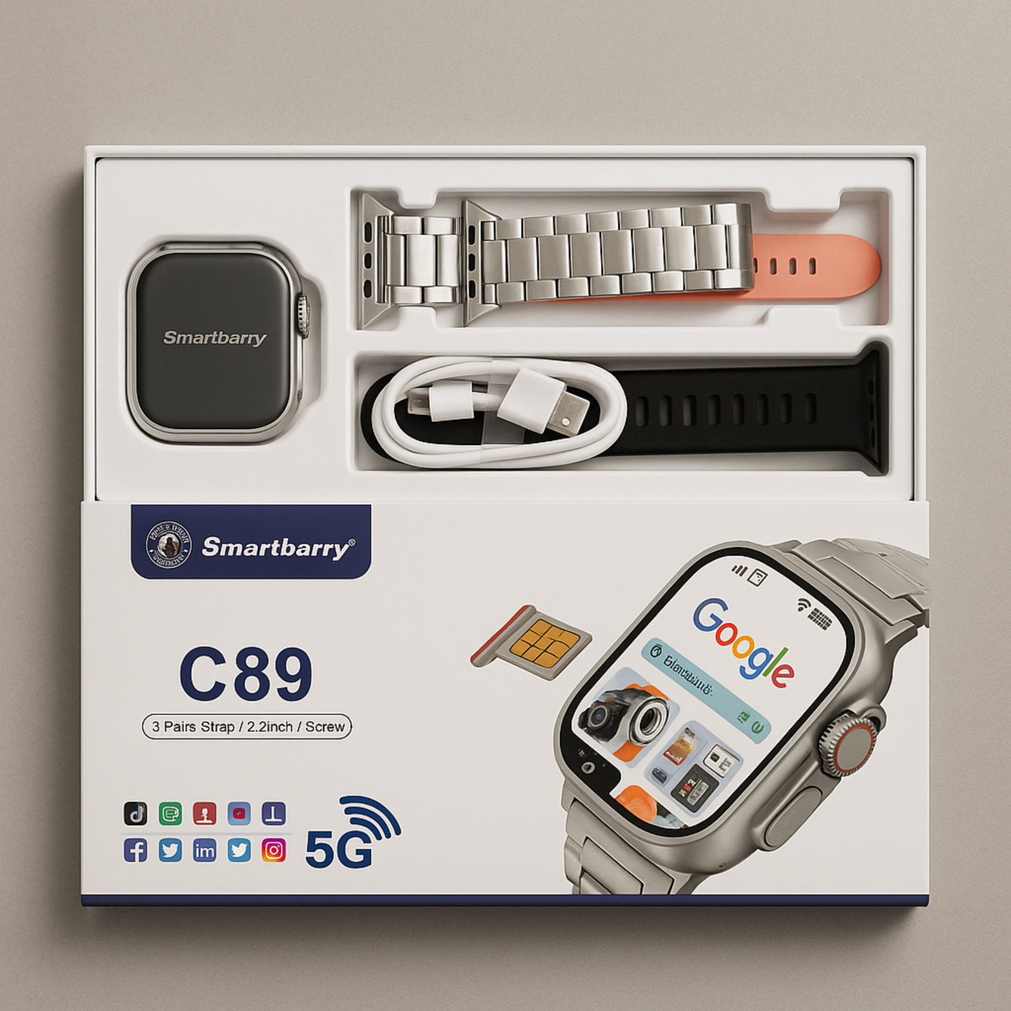 Montre Smart 5G avec SIM intégrée - 64 Go + GPS