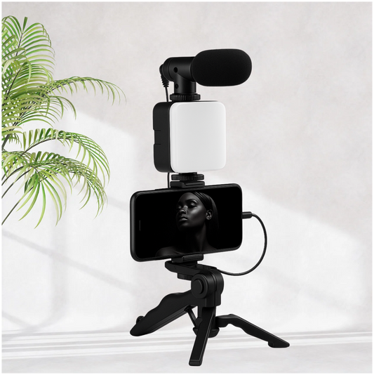 Kit Vlogging Smartphone – Micro, Lumière LED & Trépied