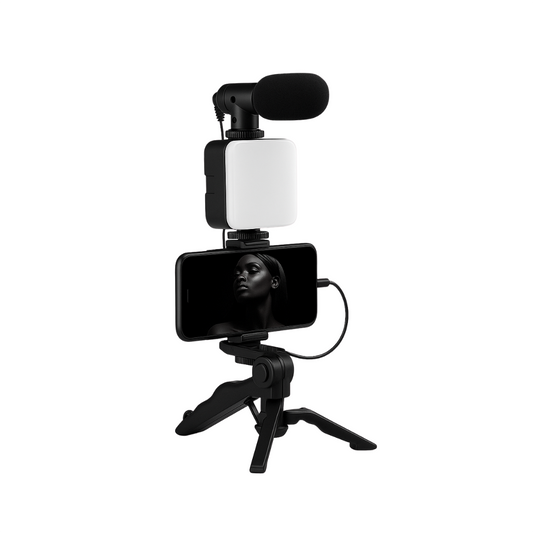 Kit Vlogging Smartphone – Micro, Lumière LED & Trépied